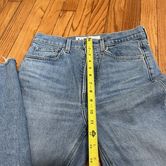 Frank & Eileen‎ Monaghan Straight Leg Button Fly Fray Hem Blue Jeans Size 26 - Picture 7 of 8